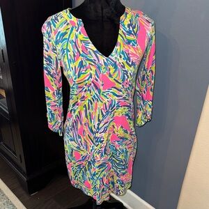 •Lilly Pulitzer Vibrant Pink and Blue mini dress•
